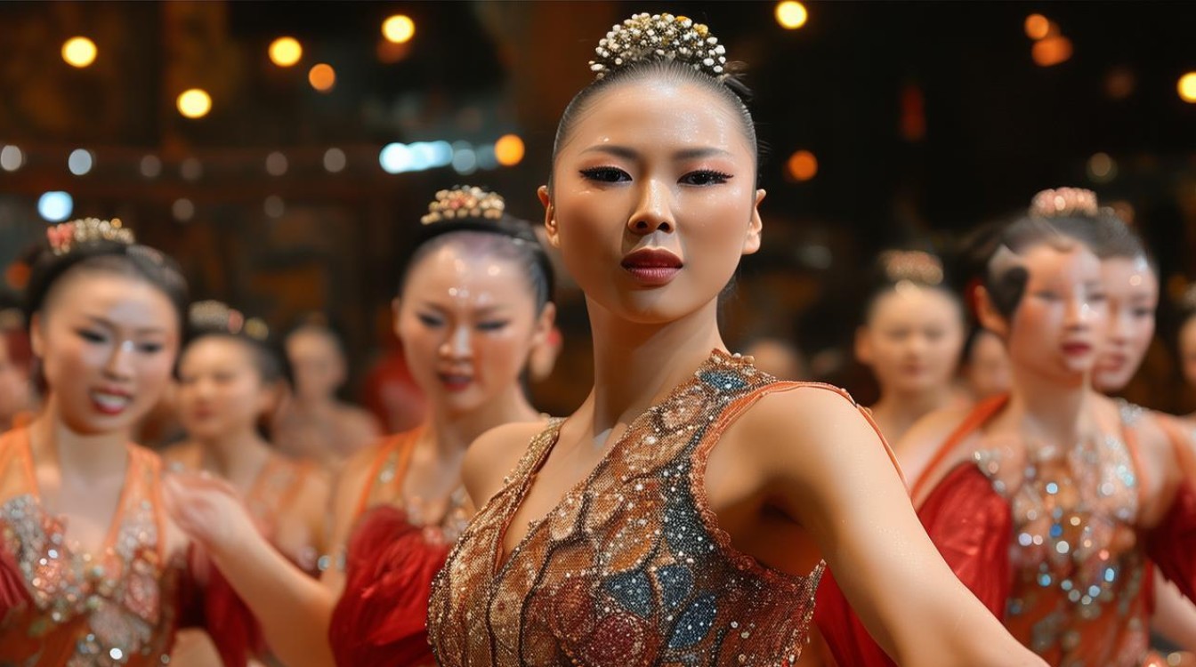 舞娘队这支舞蹈视频因整齐队形和独特动作为何能让观众直呼太绝了？