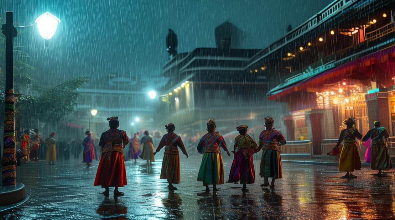 夜晚高原拉萨夜雨伴玫香弥漫，广场舞为何如此动人又别致？