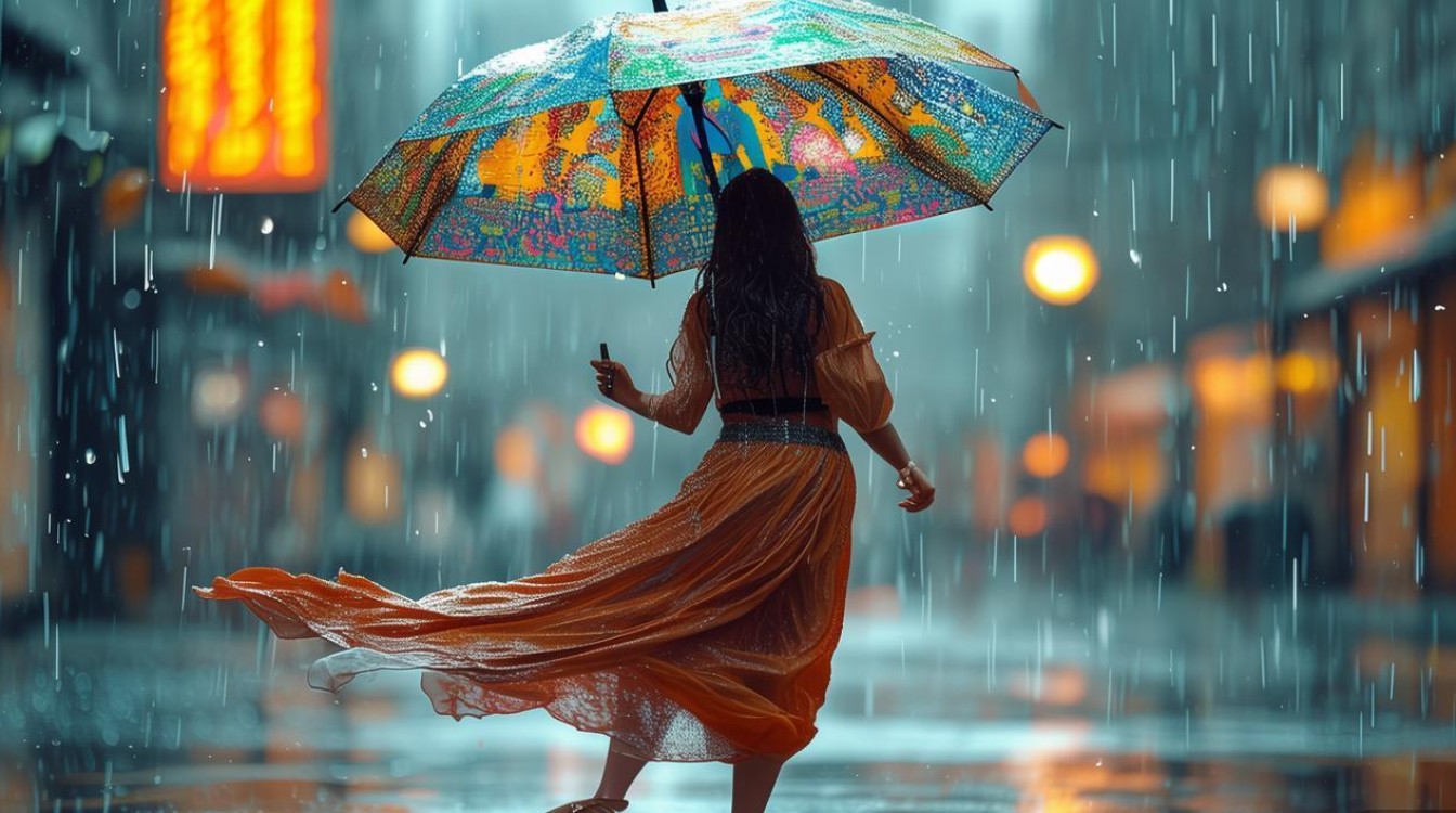雨中伞舞蹈视频