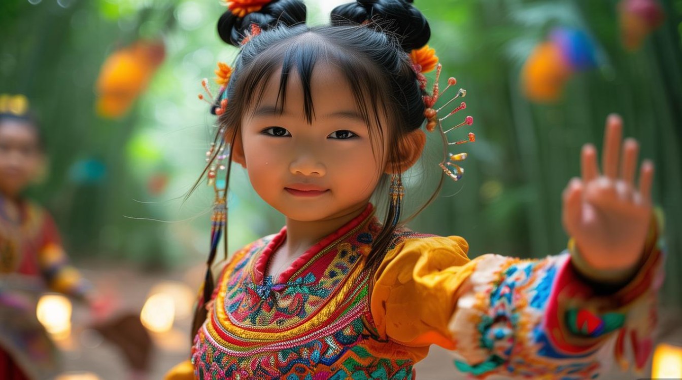 女童傣族舞蹈视频中小孔雀舞姿有多惊艳？