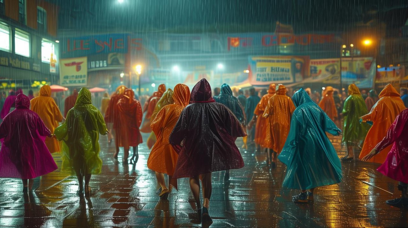 广场舞 雨夜