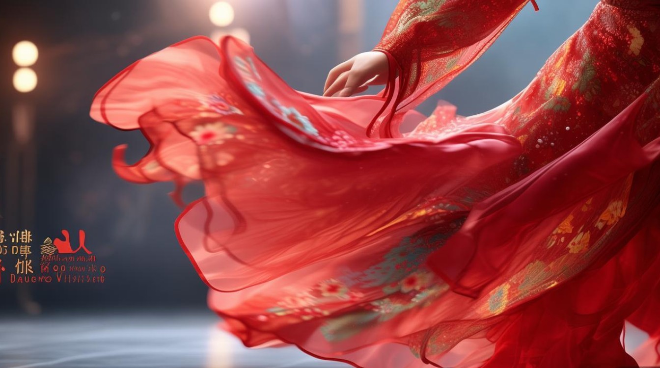 红绸花舞蹈视频