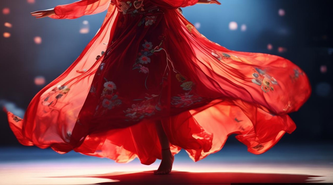 红绸花舞蹈视频