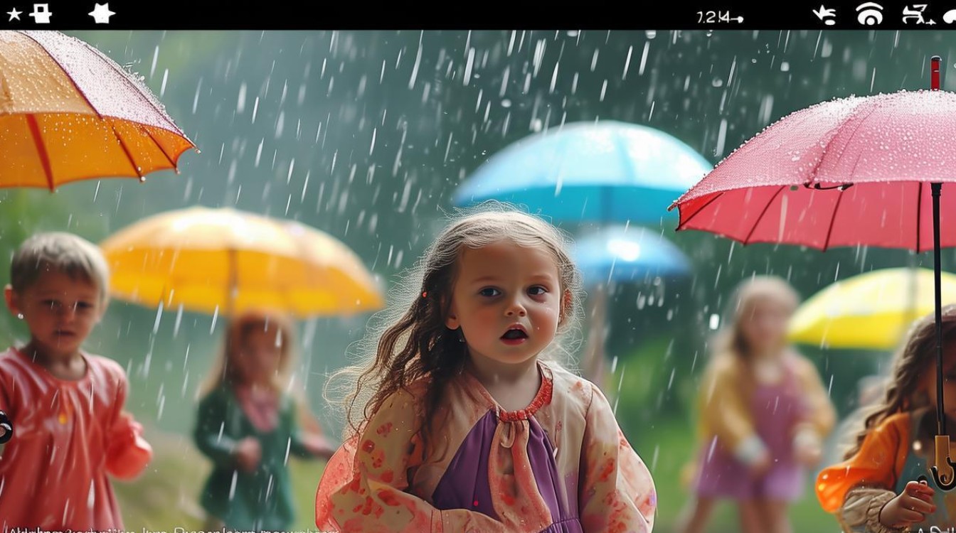 舞蹈视频儿童 雨伞