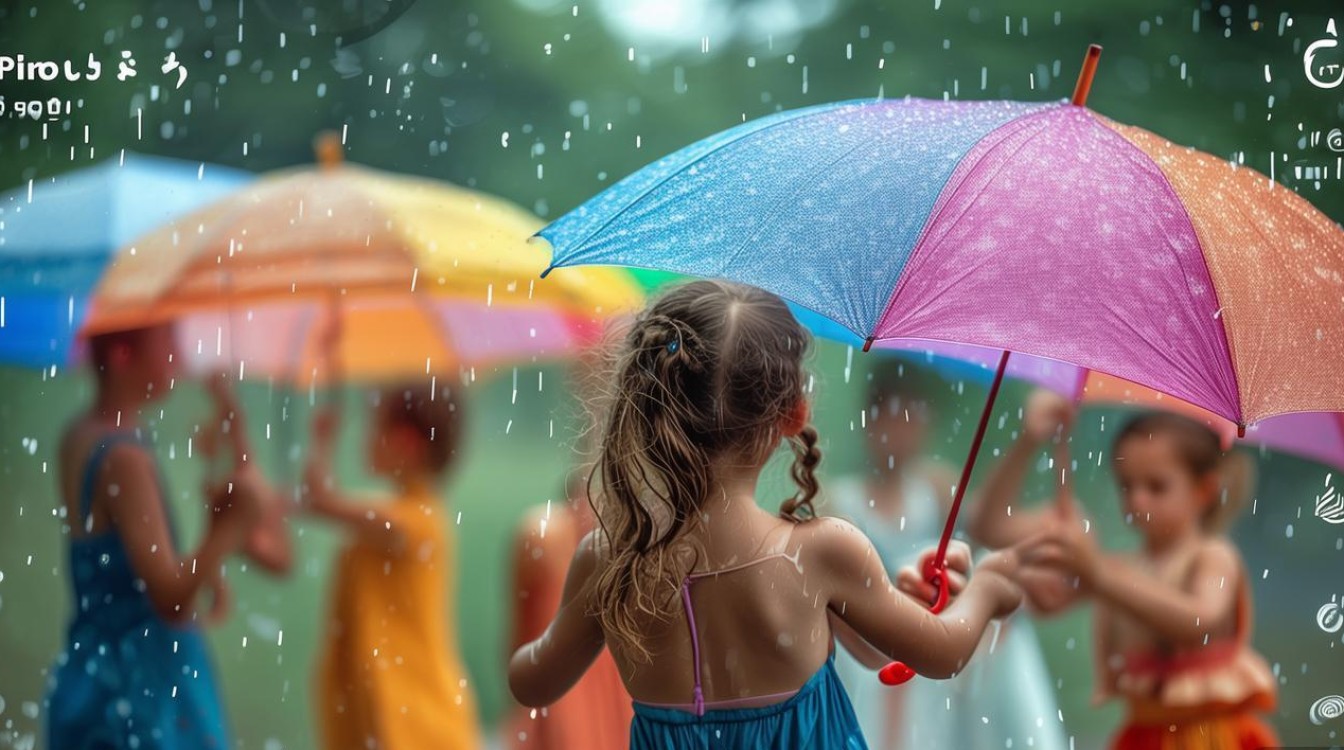 舞蹈视频儿童 雨伞
