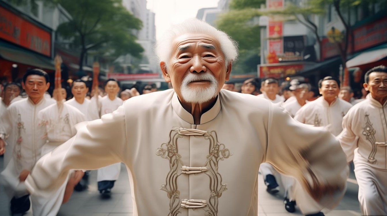 广场舞爷爷今年七十八