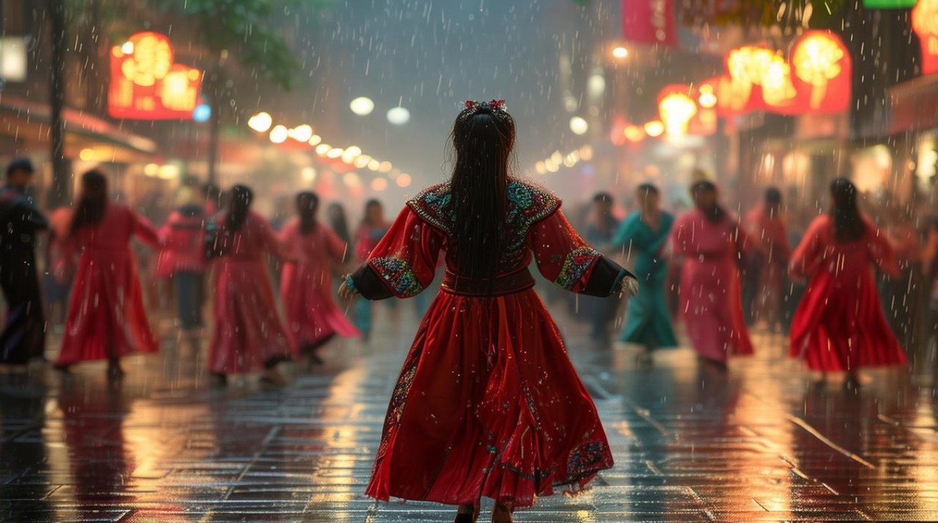 雨夜广场舞心中的阿妹