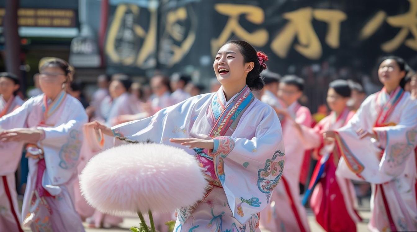 応子广场舞绒花