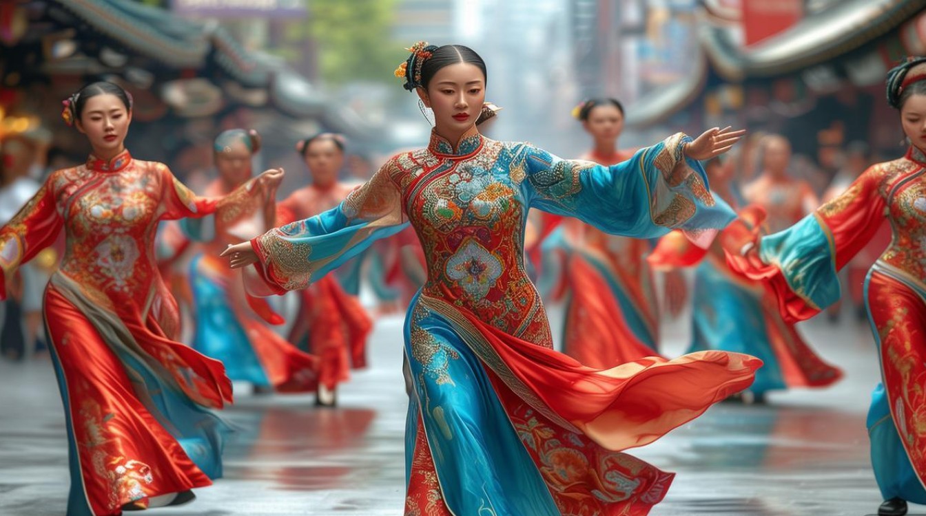 广场舞旗袍美人分解
