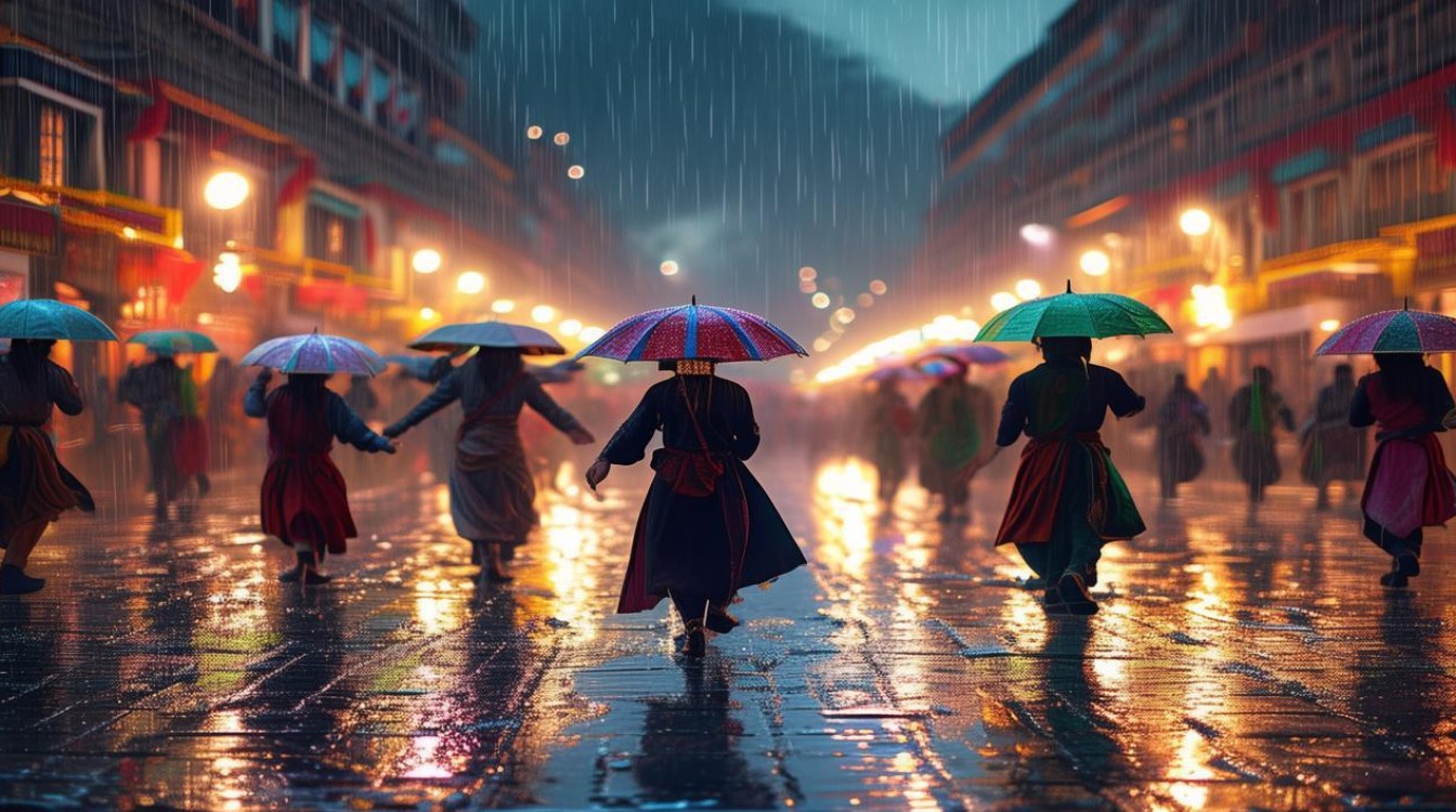 拉萨夜雨的广场舞