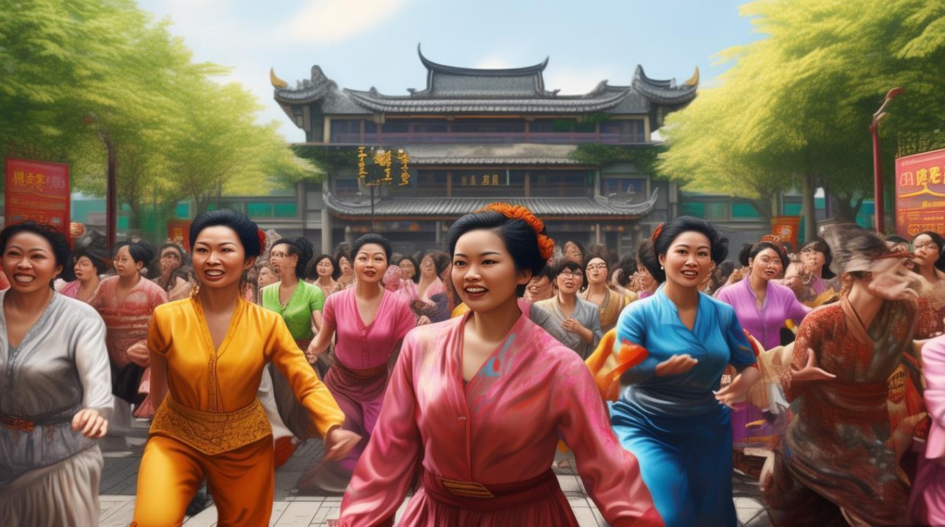 谁女花广场舞