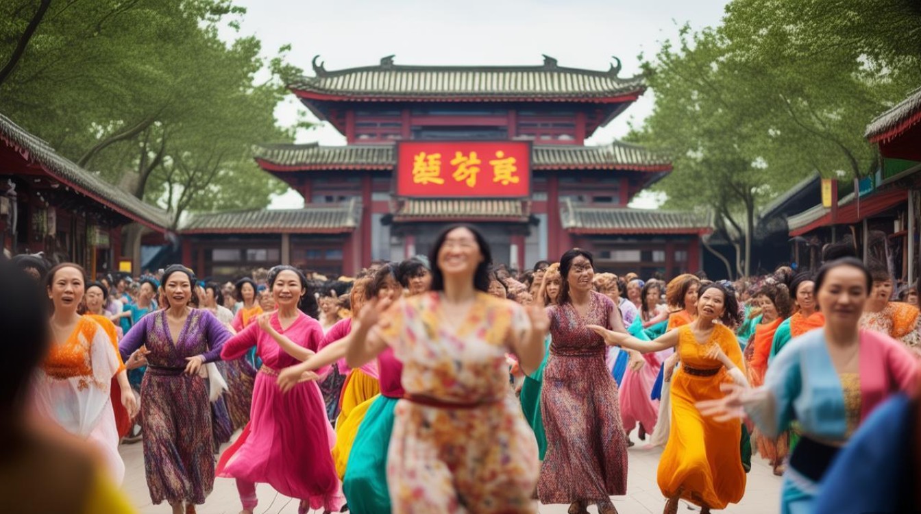 谁女花广场舞