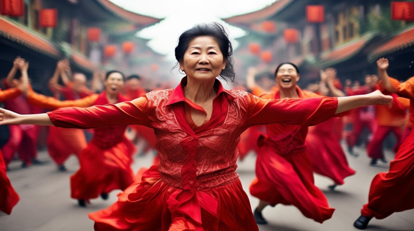 广场舞中国红鬼步舞